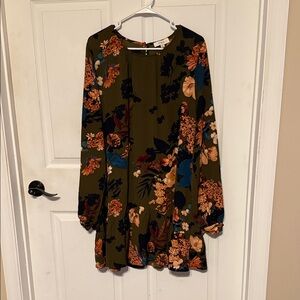 Umgee Multicolor Floral Long Sleeve Dress